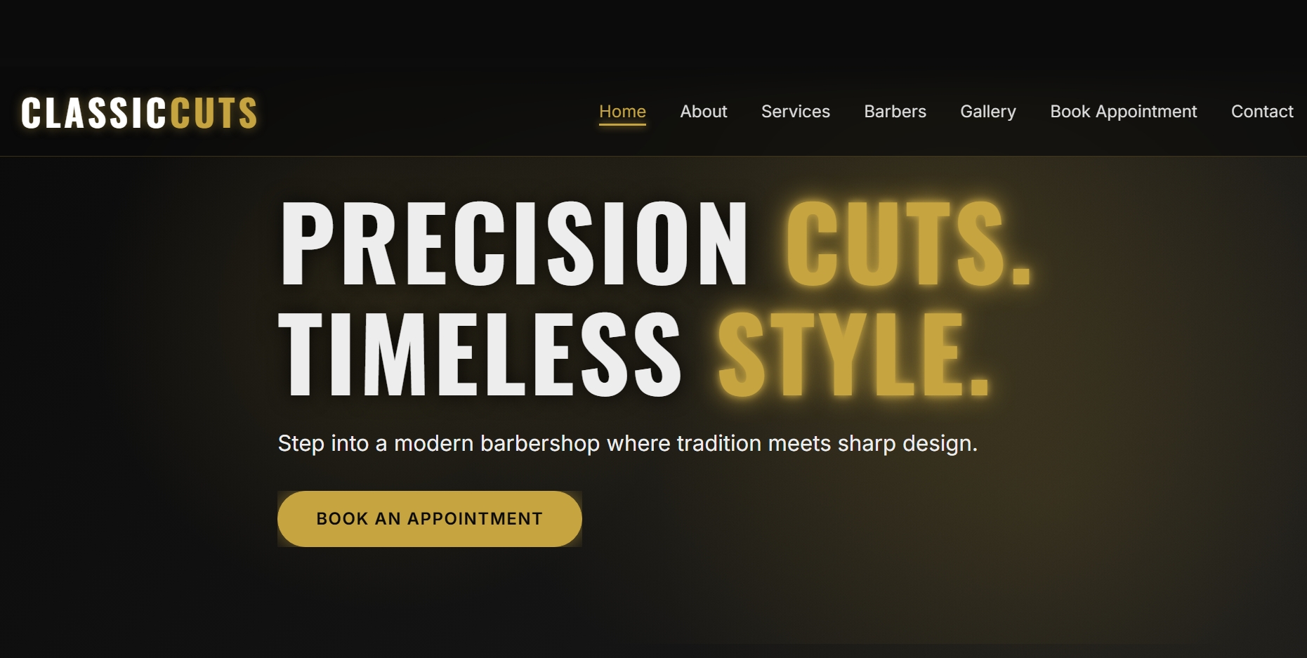 Classic Cuts — barbershop brand experience